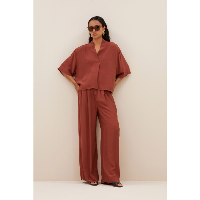 By-Bar Amsterdam Owen viscose blouse bricks 25112039-762 large