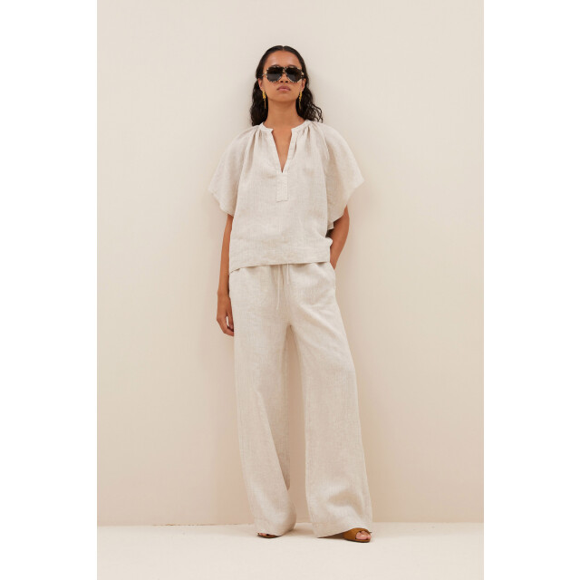 By-Bar Amsterdam Vina linen blouse linen 25112077-016 large