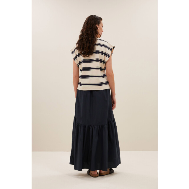 By-Bar Amsterdam Mason stripe top navy grain 25111032-595 large