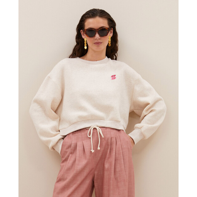 By-Bar Amsterdam Maeve logo sweater oyster melee 25118912-826 large