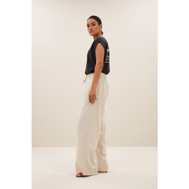 By-Bar Amsterdam Uma pants sand stripe 25118012-250 large