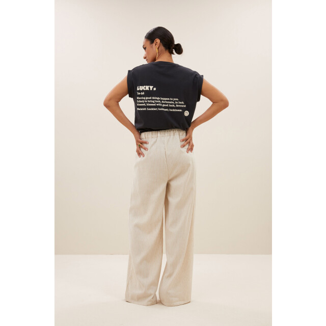 By-Bar Amsterdam Uma pants sand stripe 25118012-250 large