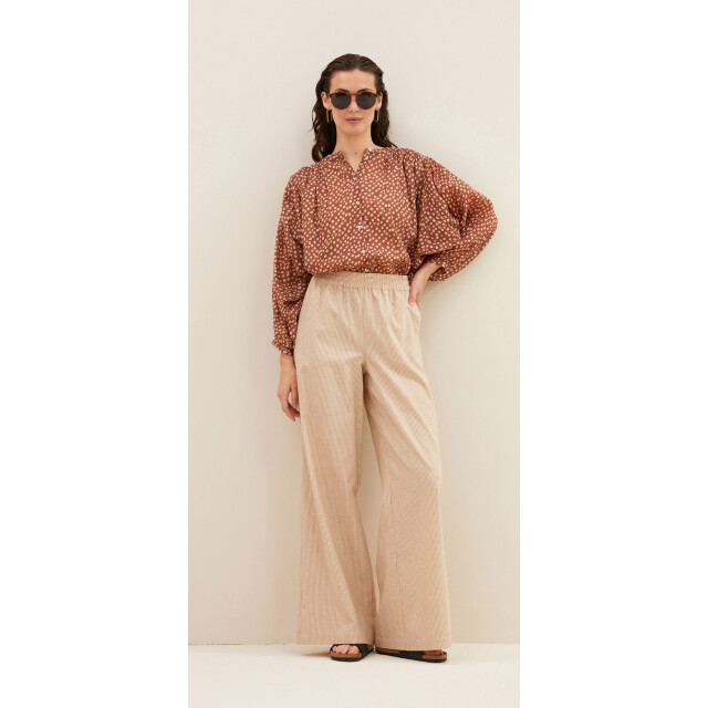 By-Bar Amsterdam Randy lurex stripe pants copper 25118022-252 large