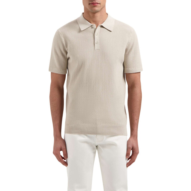 Pure Path Regular fit polo ss knitwear sand 25010815-46 large