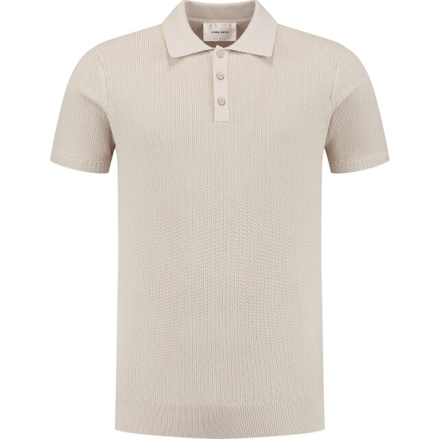 Pure Path Regular fit polo ss knitwear sand 25010815-46 large