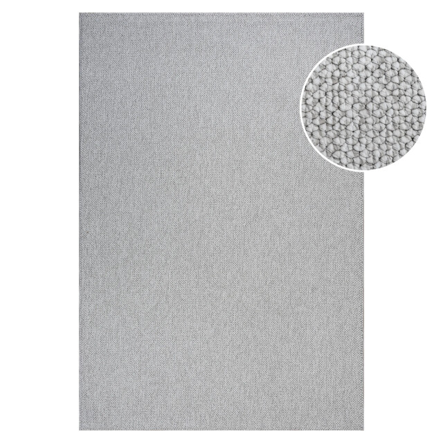 Muratap Lora plus laagpolig effen vloerkleed geweven design grijs- 120x170 cm 3068414 large