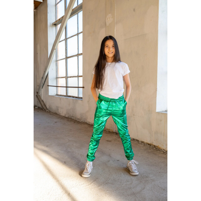 Dutch Dream Denim Zomer broek meisjes metallic - kisiwa SS25-66 GR - groen - Kisiwa large