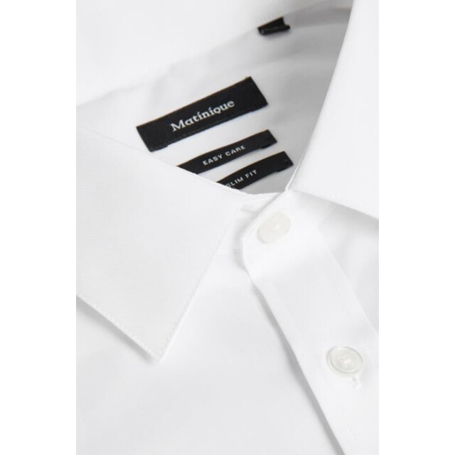 Matinique Robo new stretch white -  heren overhemd lange mouw White/Robo N New Stretch large
