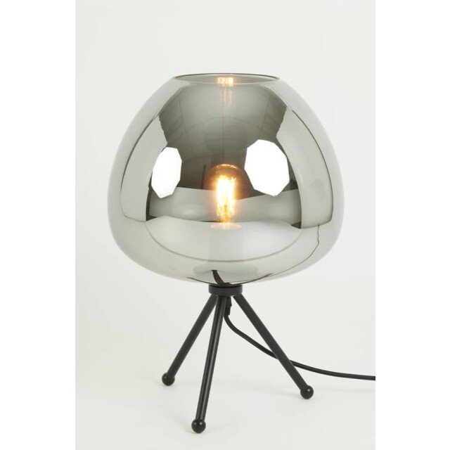 Light & Living Tafellamp smoke glas matzwart mayson Ø 30 x 43cm 1868512 large
