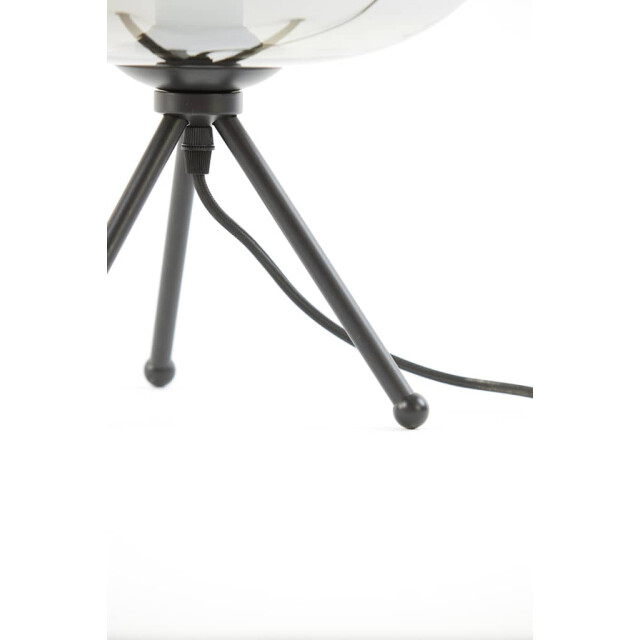 Light & Living Tafellamp smoke glas matzwart mayson Ø 30 x 43cm 1868512 large