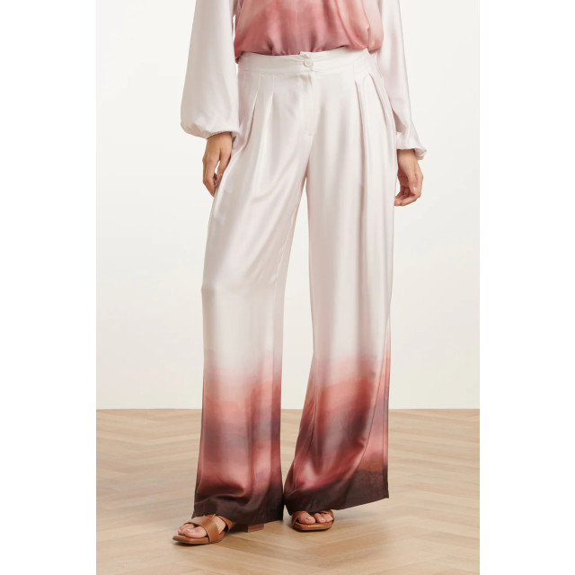 Smashed Lemon 25018 wide leg broek in vintage roze & mauve ombre 25018-010-421 large