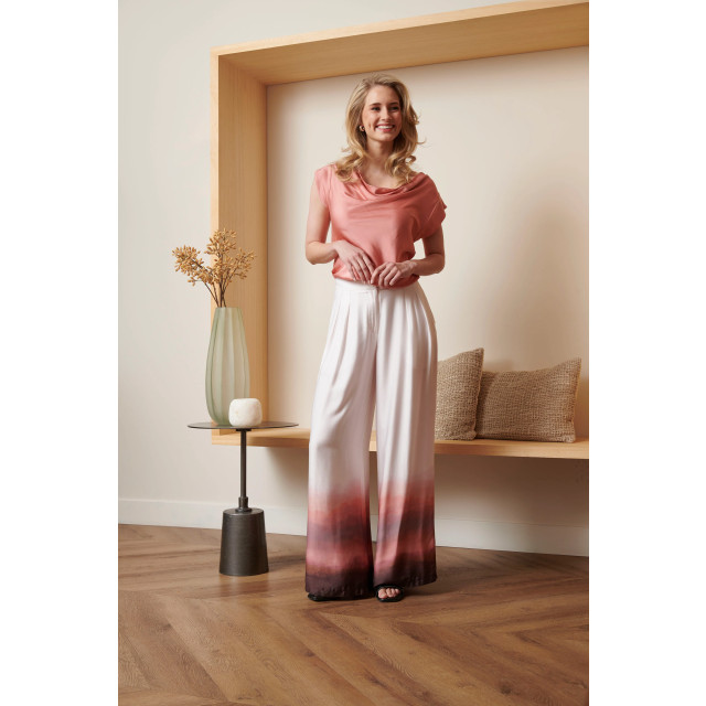 Smashed Lemon 25018 wide leg broek in vintage roze & mauve ombre 25018-010-421 large