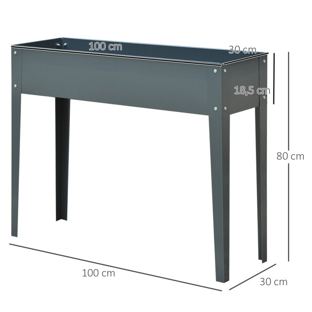 4goodz Plantenbak hoog staal verhoogd 100x30x80cm - 3068591 large