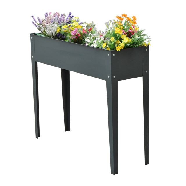4goodz Plantenbak hoog staal verhoogd 100x30x80cm - 3068591 large