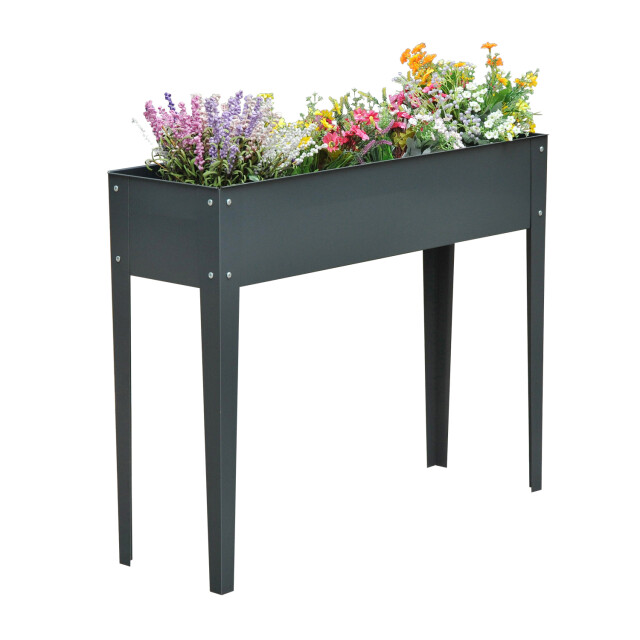 4goodz Plantenbak hoog staal verhoogd 100x30x80cm - 3068591 large
