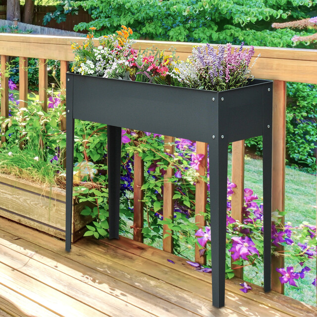 4goodz Plantenbak hoog staal verhoogd 100x30x80cm - 3068591 large
