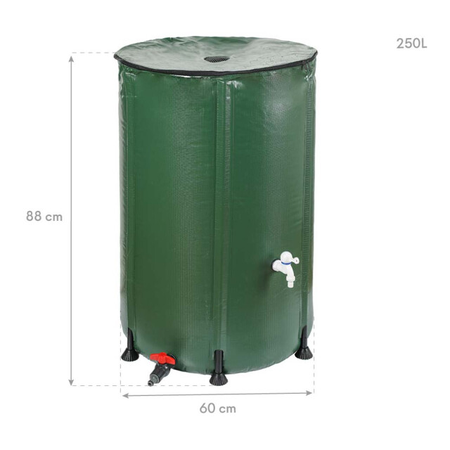 Westmann Regenton oskar m 250 liter opvouwbaar - 3047998 large