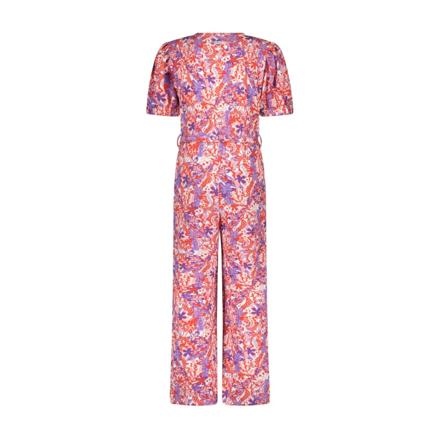 B.Nosy Zomer jumpsuit meisjes /paars aop riem pallas Y502-5630-906 large