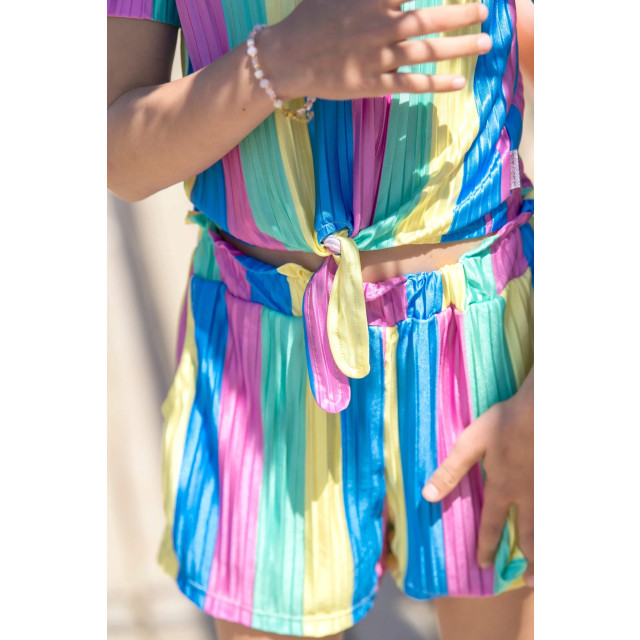 B.Nosy Zomer short meisjes multi streep plissee philou Y502-5606-997 large