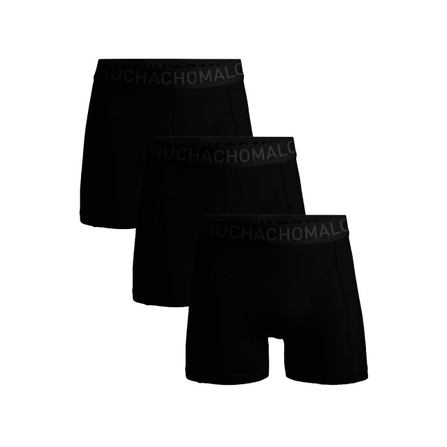 Muchachomalo men 3-pack boxer short microfiber solid microfib1010 31 black 05892.990.0019 large