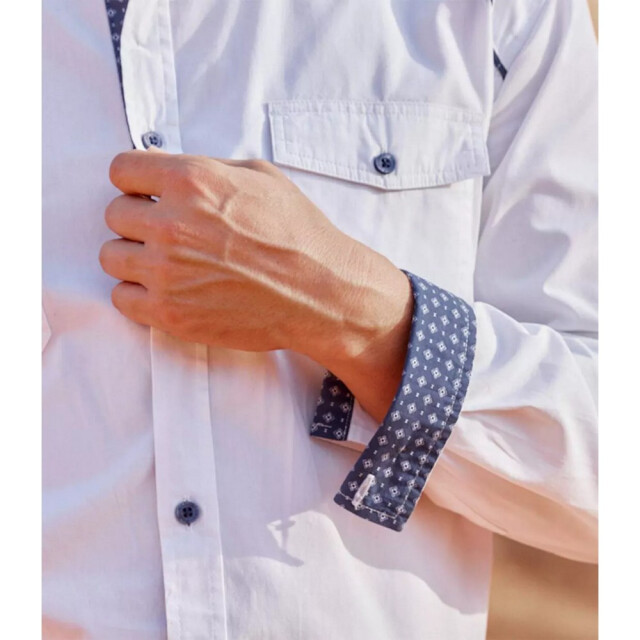 Atlas For Men Heren poplin overhemd UTAF156_white large