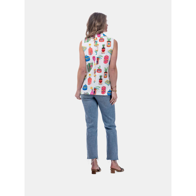 Mucho Gusto ® gilet zanè natuur potten elegantie MUCHO GUSTO® Vest Zanè Plantenpotten Patchwork large