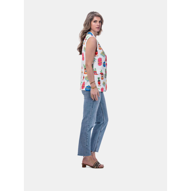 Mucho Gusto ® gilet zanè natuur potten elegantie MUCHO GUSTO® Vest Zanè Plantenpotten Patchwork large