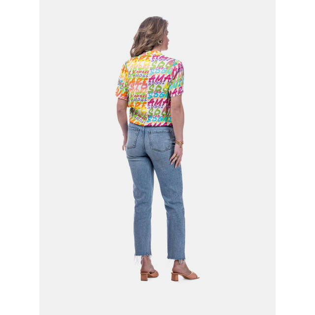 Mucho Gusto ® blouse crete kleurrijk amare gnare print MUCHO GUSTO® Blouse Crete Kleurrijk AMARE Print large