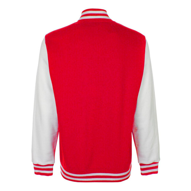 FDM Unisex varsity / university jacket (contrast mouwen) UTFK370_fireredwhite large