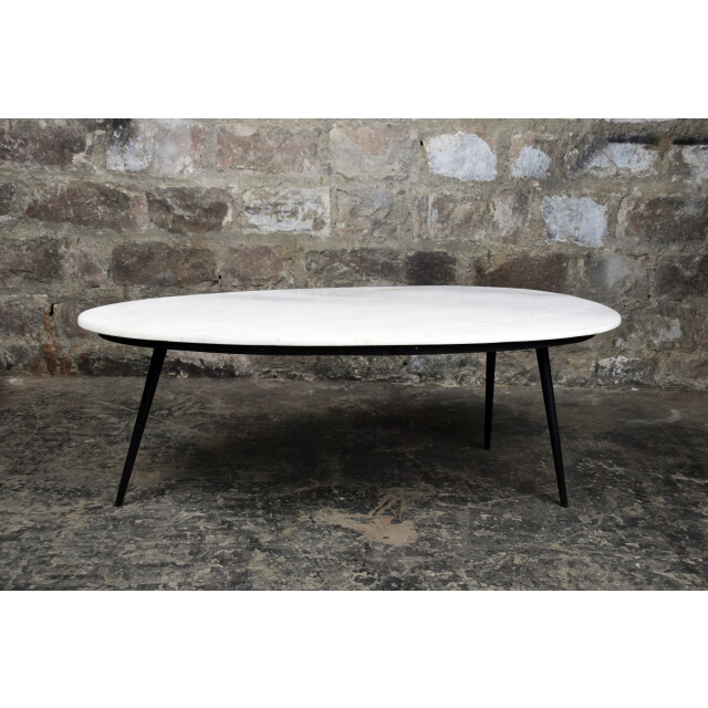 Livingfurn D - salontafel organic zwart 55x110x40 marmer 2059030 large