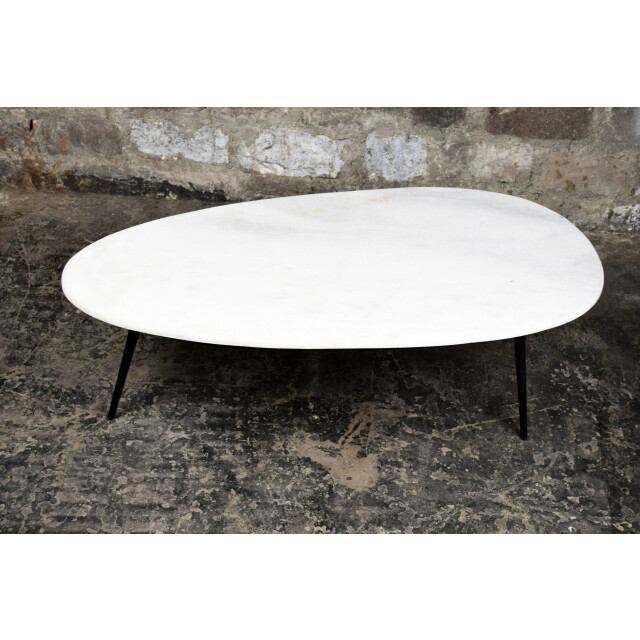 Livingfurn D - salontafel organic zwart 55x110x40 marmer 2059030 large
