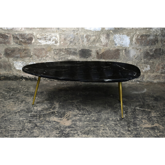 Livingfurn D - salontafel organic goud 55x110x40 marmer 2059031 large