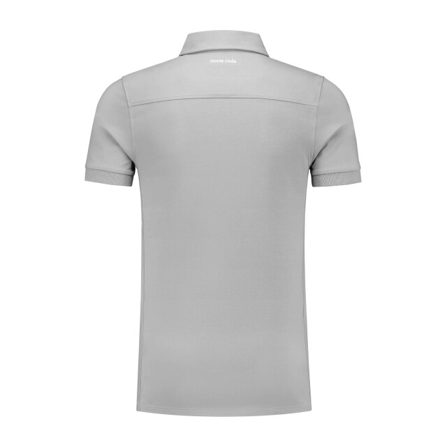Morse code Alpha 1 jersey polo met korte mouwen 099699-001-M large