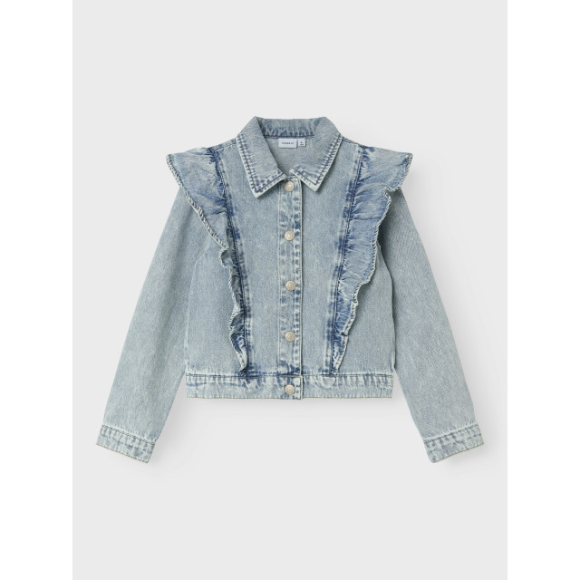 Name It Zomer spijkerjas meisjes licht bleached denim nkflana 13240117 - Light Blue Bleached Denim - Nkflana large