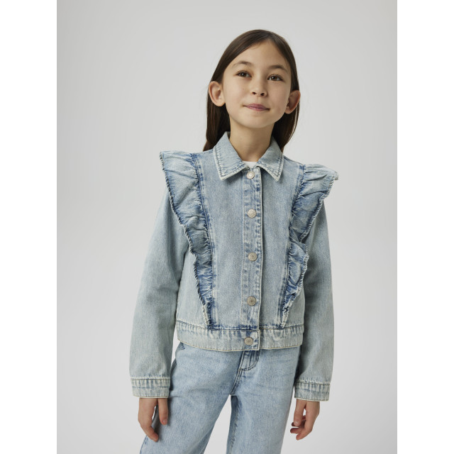 Name It Zomer spijkerjas meisjes licht bleached denim nkflana 13240117 - Light Blue Bleached Denim - Nkflana large