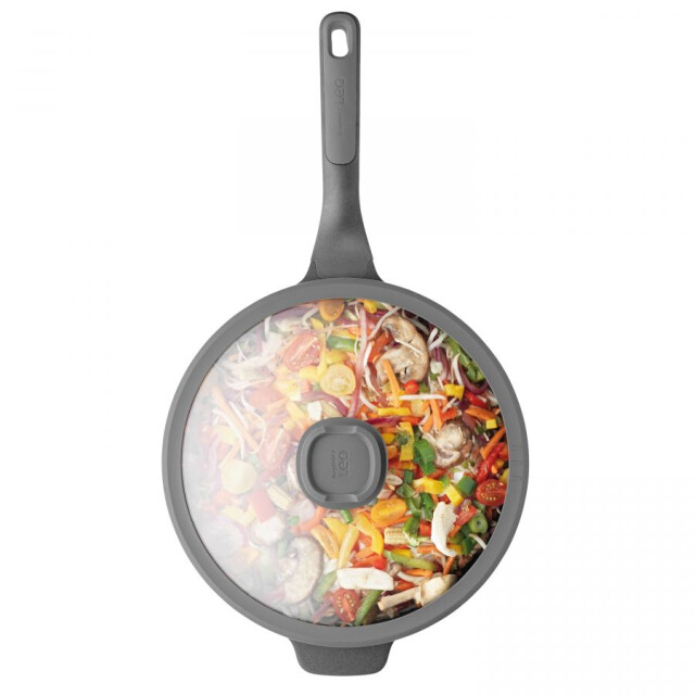 BergHOFF Leo wokpan stone+ recycled met glazen deksel 3950596 large