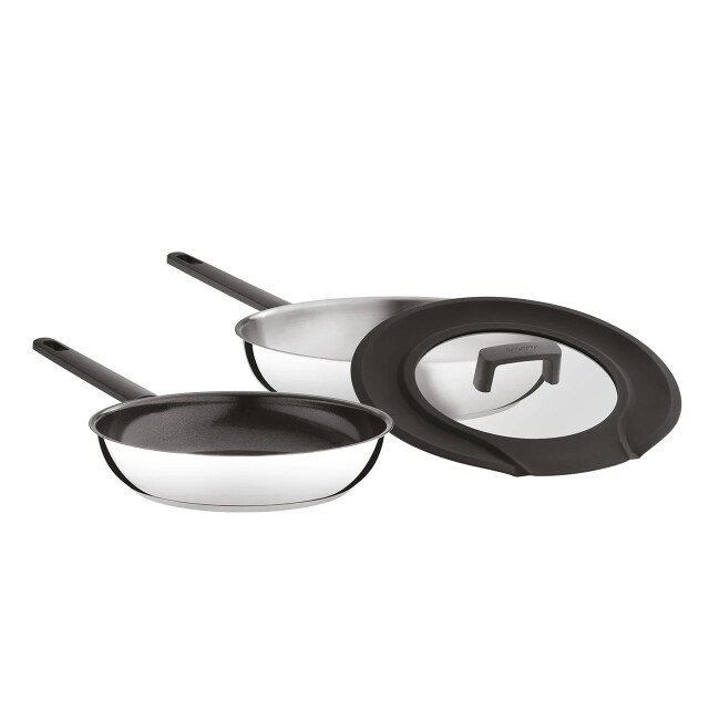BergHOFF Essentials uqonic downdraft koekenpannenset 3 delig rvs 1111048 large