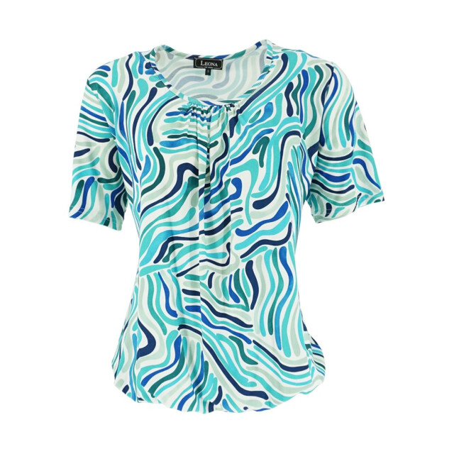 Leona per donna Leona blouson print Leona blouson print aqua large