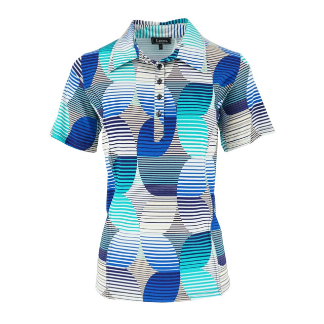 Leona per donna Leona polo print Leona polo print aqua large