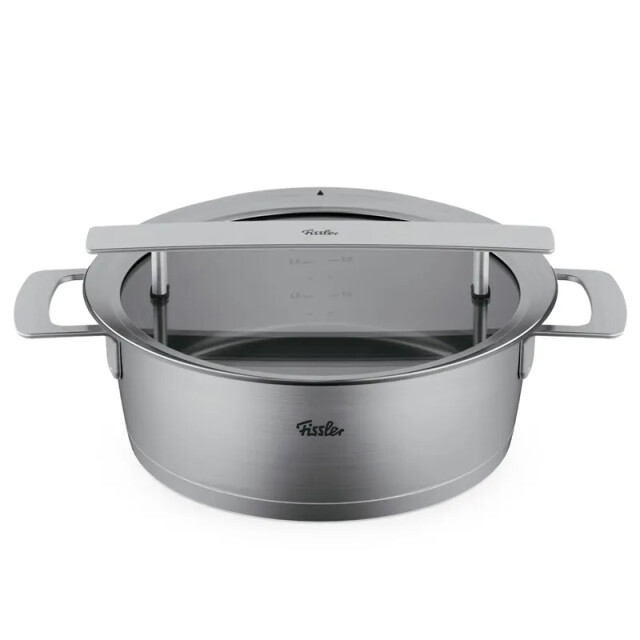 Fissler Phi collection soeppan met downdraft glasdeksel 24cm laag 4009209393421 large