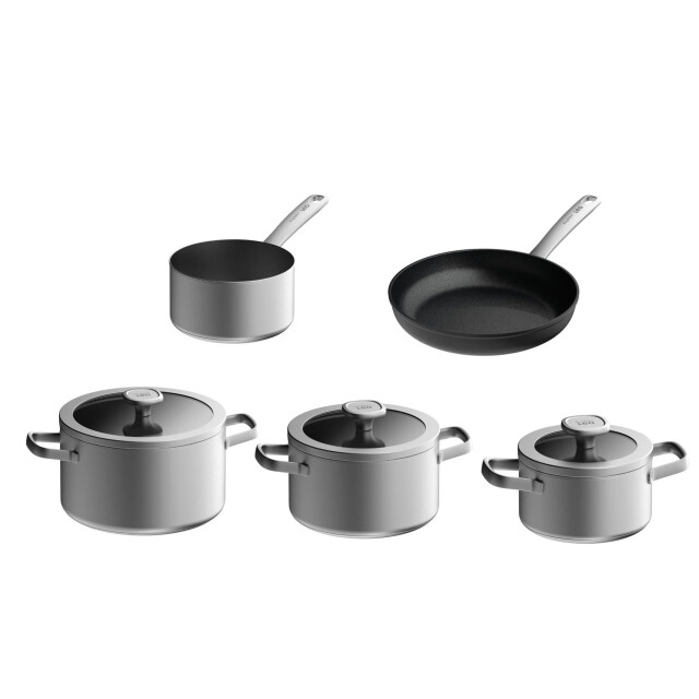 BergHOFF Leo pannenset graphite 5 delig gerecycled rvs 900304 large