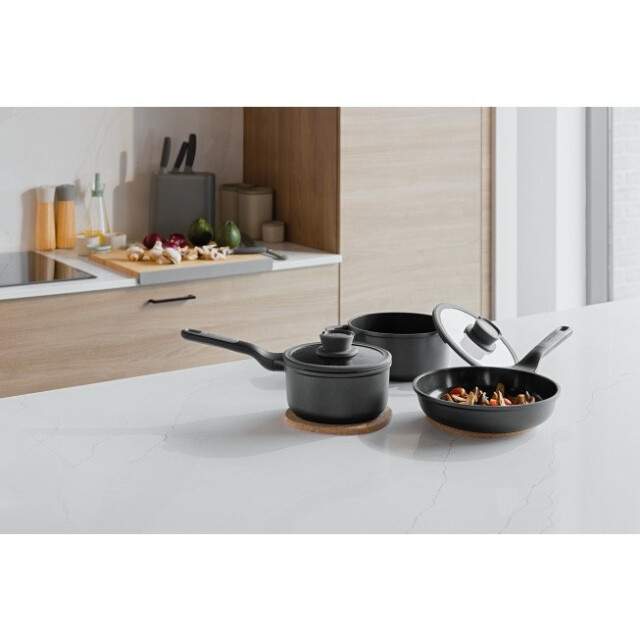 BergHOFF Leo pannenset stone+ 3-delig recycled 3950600 large
