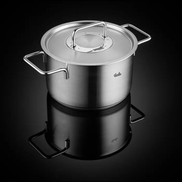 Fissler Pure collection pannenset met steelpan, ceratal koekenpan en rvs deksels, 6-delig 4009209401997 large
