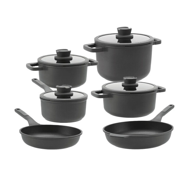 BergHOFF Pannenset leo stone 10 delig downdraft met gratis essentials serveertang 34cm 7448155029058 large