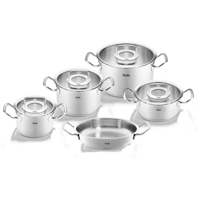 Fissler Original-profi collection 2022 pannenset met serveerpan en glasdeksels, 5-delig 4009209384009 large