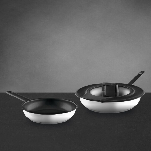BergHOFF Essentials uqonic downdraft koekenpannenset 3 delig rvs 1111048 large
