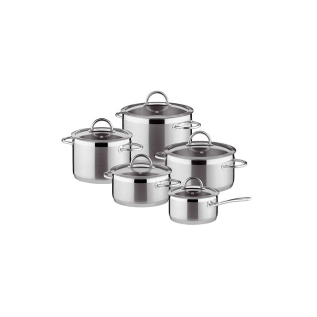 Tescoma Vision kookpannenset 5 delig rvs met glazen deksels 726010.00 large
