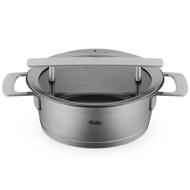 Fissler Phi collection lage kookpan met downdraft glasdeksel 20 cm 4009209393414 large