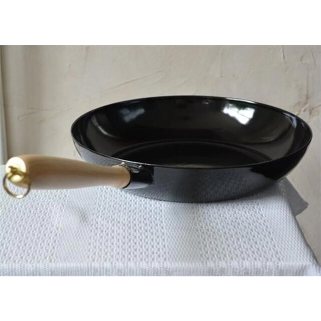 Riess Koekenpan houten handvat 26cm emaille 688 large