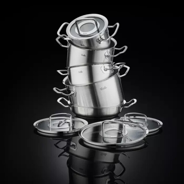 Fissler Original-profi collection 2022 pannenset met serveerpan en glasdeksels, 5-delig 4009209384009 large